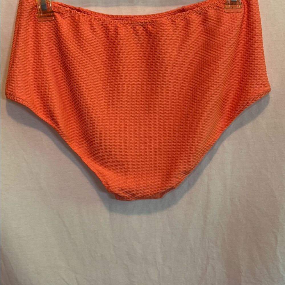 AA-37 Aerie NWT High Waisted Full Coverage Orange Lined‎ Summer Bikini Bottoms - Picture 4 of 11